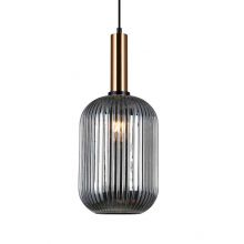 Antiola lampa wisząca mosiężna/przydymiona 1x40W E27